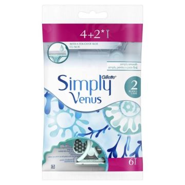 Gillette Simply Venus 2 Еднократна дамска самобръсначка 4+2 бр