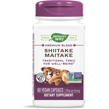 Nature's Way Shiitake/ Maitake Шийтаке и майтаке гъби мощен имуностимулатор 250 мг х60 V капсули