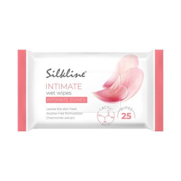 Silkline Интимни влажни кърпички х25 бр