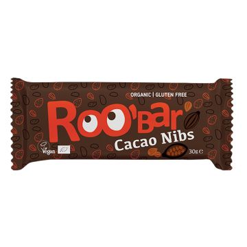 ROO’BAR Био суров бар с какaови зърна и бадеми 30 г