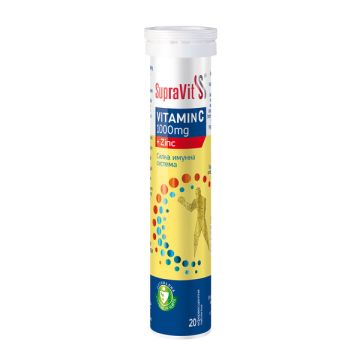 SupraVit Vitamin C + Zn за силна имунна система х20 ефервесцентни таблетки