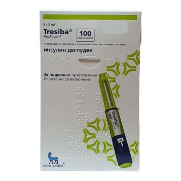 Тресиба пен инсулин деглидек 100 IU/мл 5 х 3 мл Novo Nordisk