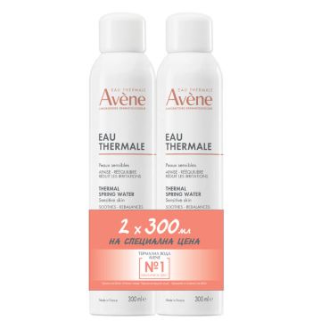Avene Термална вода спрей 2 х 300 мл Комплект