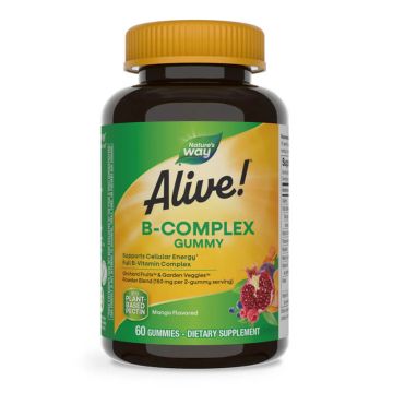 Nature's Way Alive B-Complex Gummies в подкрепа на клетъчната енергия х 60 желирани таблетки
