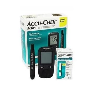 Accu-Chek Active Глюкомер за кръвна захар + Accu-Chek Active Тест-ленти за кръвна захар 10 бр Roche Diagnostics Комплект