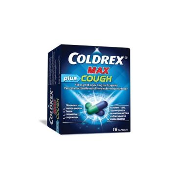 Coldrex Max Plus Cough при грип и настинка х 16 капсули Perrigo