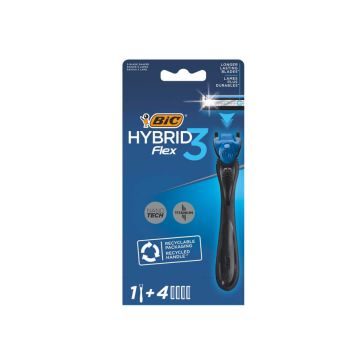 BIC Hybrid Flex 3 Самобръсначка за мъже + резервни ножчета 1+4