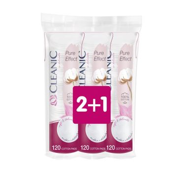 Cleanic Pure Промо пакет Тампони за почистване на грим 3х120 бр