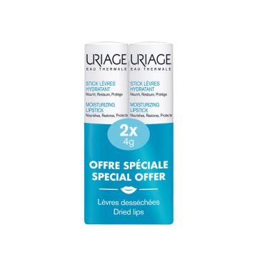 Uriage Eau Thermale Възстановяващ овлажняващ стик за устни 2 х 4 г Комплект