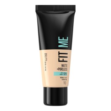 Maybelline Fit Me Матиращ фон дьо тен за нормална до мазна кожа 110 Porcelain