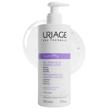 Uriage Gyn-Phy Защитаващ освежаващ почистващ интимен гел за чувствителна кожа 500 мл