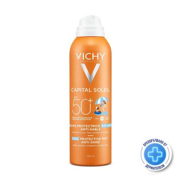 Vichy Capital Soleil Слънцезащитен спрей за деца анти-пясък SPF50+ 200 мл