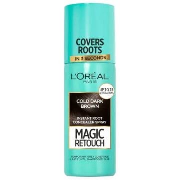 L’Oreal Magic Retouch Спрей за прикриване на бели корени 8 Cold Dark Brown 75 мл