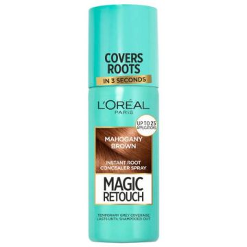 L’Oreal Magic Retouch Спрей за прикриване на бели корени 6 Mahogany Brown 75 мл