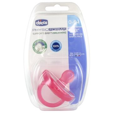 Chicco залъгалка физио софт силикон 0-6М момиче  х1  бр