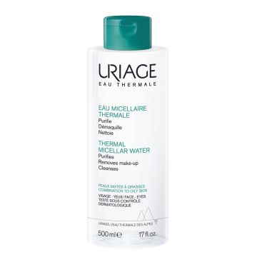 Uriage Eau Thermale Мицеларна почистваща вода за лице за комбинирана и мазна кожа 500 мл