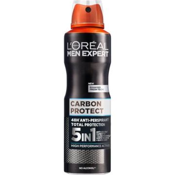 L’Oreal Men Expert Carbon Protect 5in1 Део спрей против изпотяване за мъже 150 мл