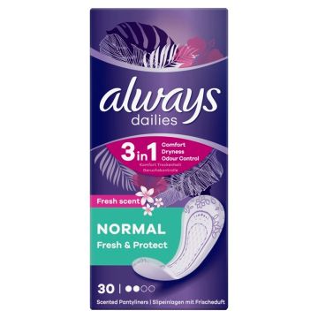 Always Dailies Fresh&Protect Normal Ежедневни дамски превръзки x30 бр