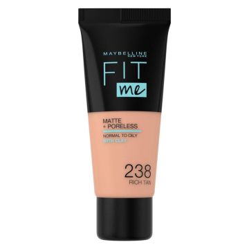 Maybelline Fit Me Матиращ фон дьо тен за нормална до мазна кожа 238 Rich Tan