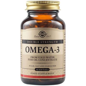 Solgar Omega 3 Double Strenght Омега 3 Двойна сила х 60 капсули