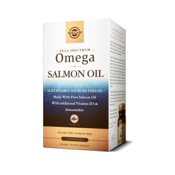 Solgar Wild Alaskan Пълен Спектър Омега от дива сьомга x 120 капсули