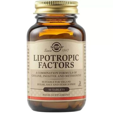 Solgar Lipotropic Factors Липотропни фактори за здрав черен дроб х 100 таблетки