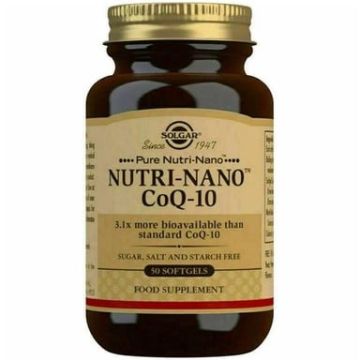 Solgar Nutri-Nano Coenzyme Q10 Нутри-Нано Коензим Q10 х 50 капсули