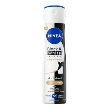 Nivea Black & White Invisible Silky Smooth Дезодорант спрей против изпотяване за жени 150 мл