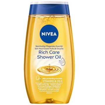 Nivea Natural Caring Подхранващо душ-олио за суха кожа 200 мл