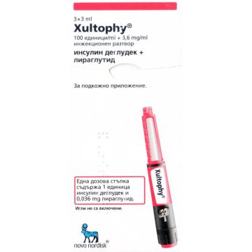 Ксултофи 100U/мл + 3,6 мг/мл х 3 Novo Nordisk