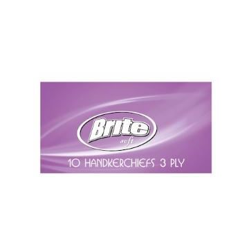 Brite Носни кърпички лилави x 10 броя