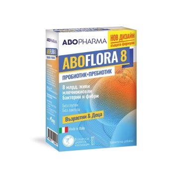 AboPharma Flora 8 Синбиотик за деца и възрастни сашета х 6 бр