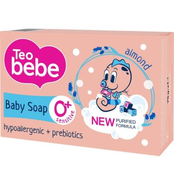 Teo Bebe Бебешки крем-сапун с екстракт от бадем 0+ месеца 75 гр