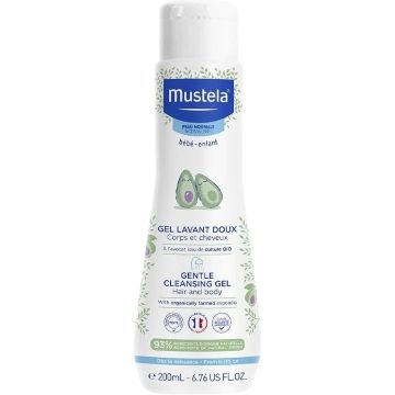 Mustela Нежен Измиващ гел за коса и тяло 200 мл