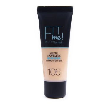 Maybelline Fit Me Матиращ фон дьо тен за нормална до мазна кожа 106 Peach Beige