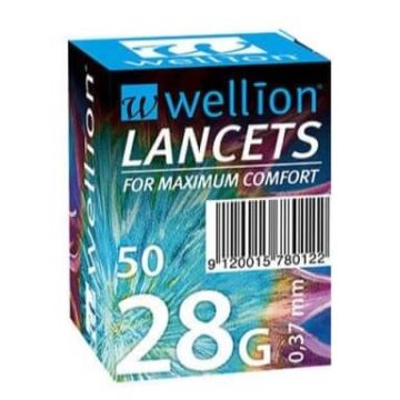 Wellion Lancets Ланцети за кръвна захар 0.37 мм 28 G х 50 бр