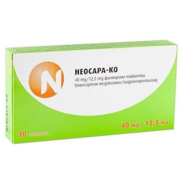 Неосара-Ко 40 мг/12,5 мг х 30 таблетки Neobalkanika