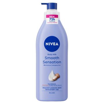 Nivea Smooth Sensation Подхранващо мляко за тяло с масло от ший с помпа 400 мл