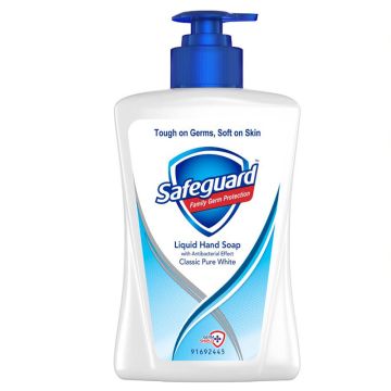 Safeguard Classic Pure White Liquid Hand Soap Антибактериален течен сапун за ръце класик 225 мл