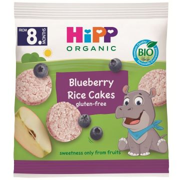 Hipp Blueberry Rice Cakes Био оризови бисквити с боровинки 8М+ 30 гр