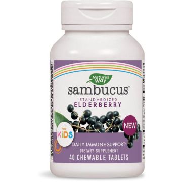 Nature's Way Sambucus Kids За деца за имунитет и тонус х 40 дъвчащи таблетки