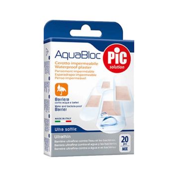 PIC Solution AquaBloc Mix Водоустойчиви пластири микс х20 бр Artsana Italia