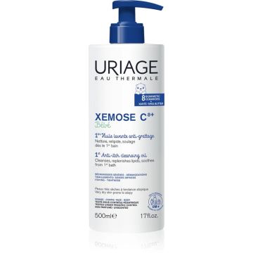 Uriage Xemose C8+ Bebe Успокояващо почистващо душ-олио за бебета и деца 500 мл