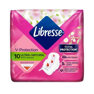 Libresse Ultra+ Natural Protection Ultra+ Дамски превръзки x 10 бр 