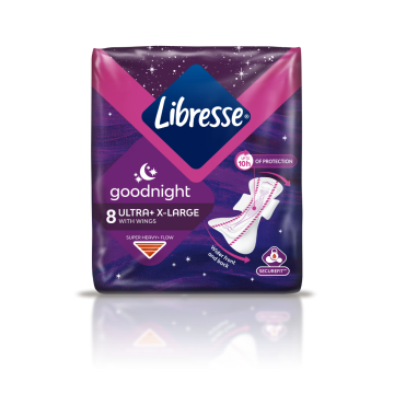 Libresse Goodnight Ultra+ X Large Нощни дамски превръзки x8 бр