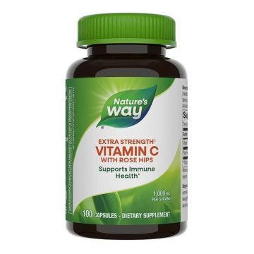 Nature's Way Vitamin C With Rose Hips Extra Strenght Витамин C и шипка 1000 мг х 100 капсули