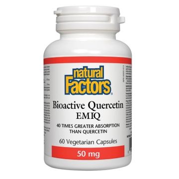 Natural Factors Bioactive Quercetin EMIQ Бионалична форма на антиоксидантен кверцетин 50 мг х 60 капсули