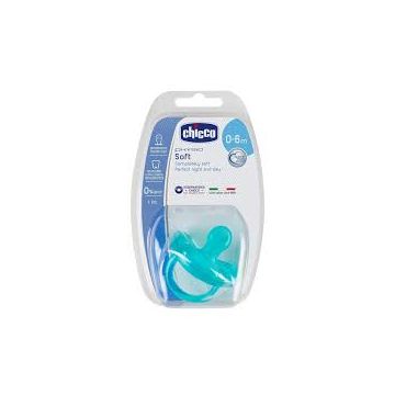 Chicco залъгалка физио софт силикон 0-6М х1 бр момче 