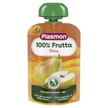Plasmon 100% Pera Плодова закуска круша за деца 6М+ 100 гр