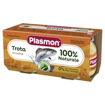 Plasmon Рибно меню пъстърва с картофи за деца 6М+ 80 гр 2 бр